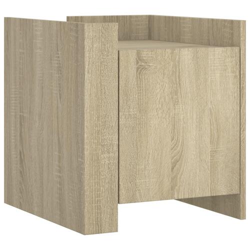 Sengebord 45x50x50 cm konstrueret træ sonoma-eg