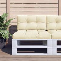 Pallehynde 80x40x12 cm stof cremefarvet