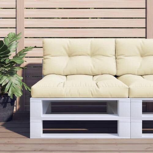 Pallehynde 80x40x12 cm stof cremefarvet