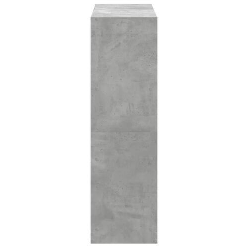 Bogreol 102x32x109 cm konstrueret træ betongrå