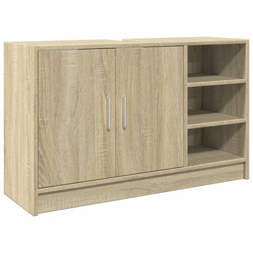 Underskab til håndvask 90x29x55 cm konstrueret træ sonoma-eg