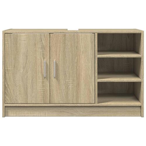 Underskab til håndvask 90x29x55 cm konstrueret træ sonoma-eg