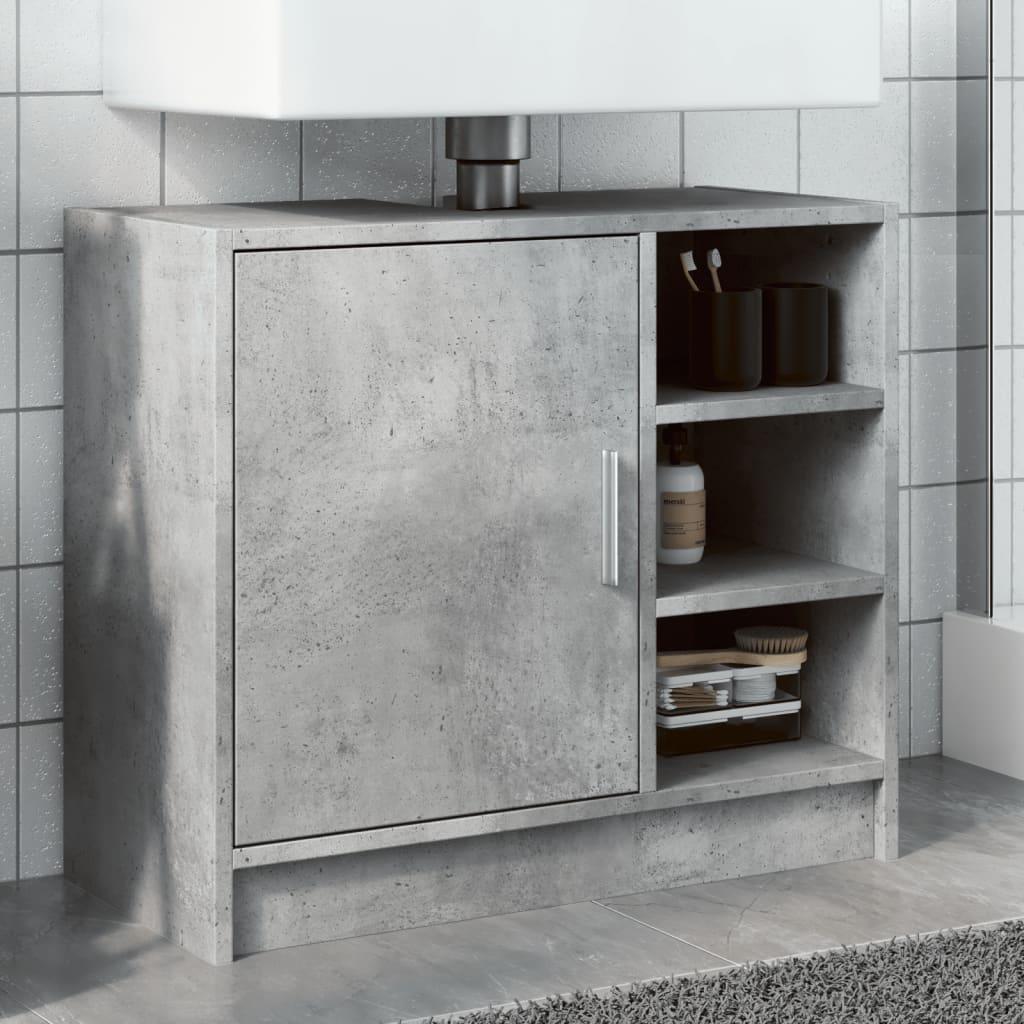 Underskab til håndvask 63x29x55 cm konstrueret træ betongrå