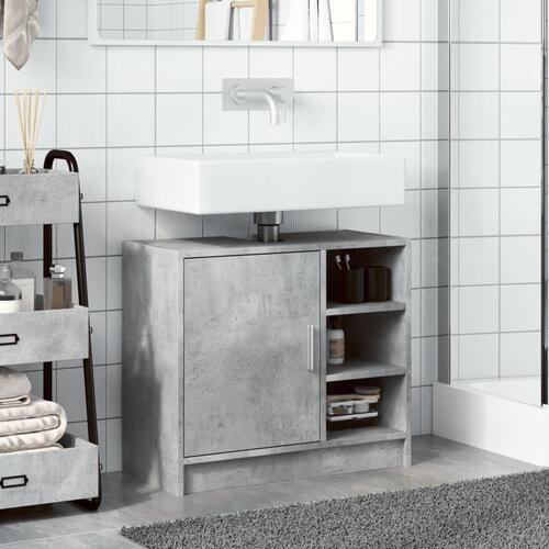 Underskab til håndvask 63x29x55 cm konstrueret træ betongrå