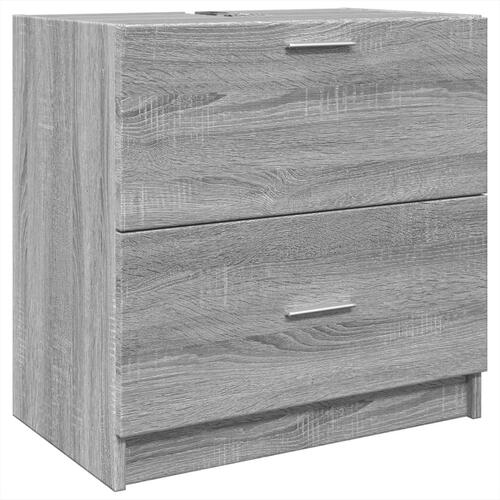 Skab til håndvask 78x37x59 cm konstrueret træ grå sonoma-eg