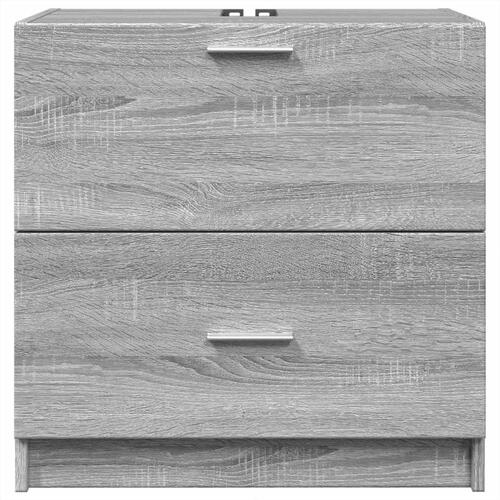 Skab til håndvask 78x37x59 cm konstrueret træ grå sonoma-eg