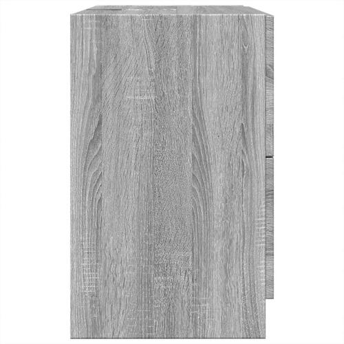 Skab til håndvask 78x37x59 cm konstrueret træ grå sonoma-eg