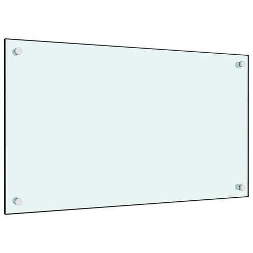Stænkplader 2 stk. 70x50 cm hærdet glas hvid