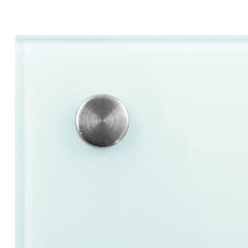 Stænkplader 2 stk. 80x40 cm hærdet glas hvid