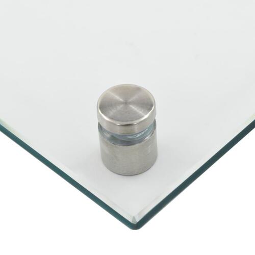 Stænkplader 2 stk. 80x40 cm hærdet glas gennemsigtig
