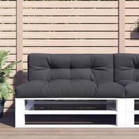 Pallehynde 120x40x12 cm stof antracitgrå