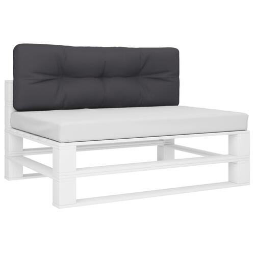 Pallehynde 120x40x12 cm stof antracitgrå