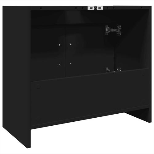 Underskab til håndvask 63x29x55 cm konstrueret træ sort