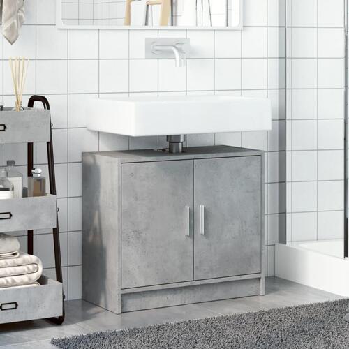 Underskab til håndvask 63x29x55 cm konstrueret træ betongrå