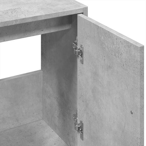 Underskab til håndvask 63x29x55 cm konstrueret træ betongrå