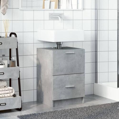 Underskab til håndvask 40x37x59 cm konstrueret træ betongrå