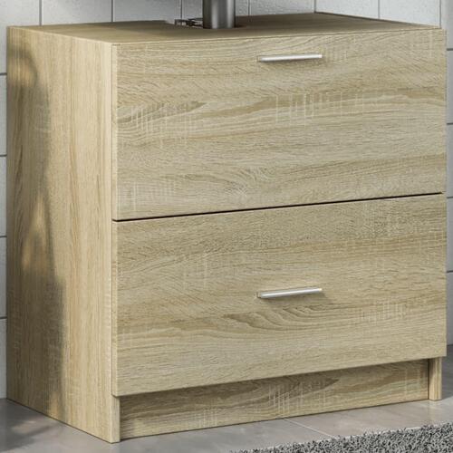 Underskab til håndvask 59x37x59 cm konstrueret træ sonoma-eg