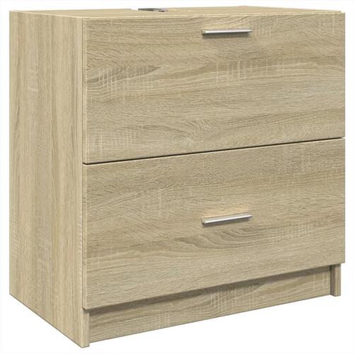 Underskab til håndvask 59x37x59 cm konstrueret træ sonoma-eg