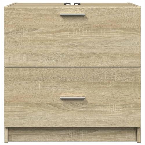 Underskab til håndvask 59x37x59 cm konstrueret træ sonoma-eg