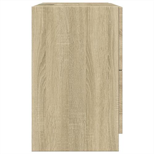 Underskab til håndvask 59x37x59 cm konstrueret træ sonoma-eg