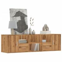 Hjørneskab 160x40x45 cm konstrueret træ egetræsfarve