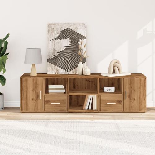 Hjørneskab 160x40x45 cm konstrueret træ egetræsfarve