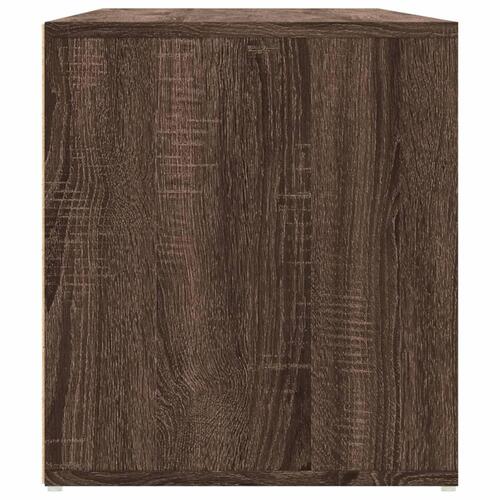 Hjørneskab 160x40x45 cm konstrueret træ brun egetræsfarve