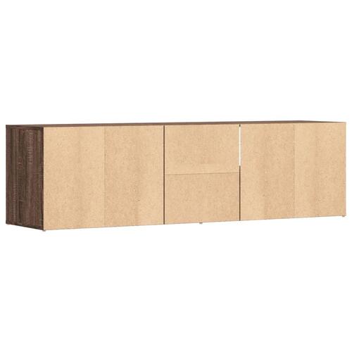 Hjørneskab 160x40x45 cm konstrueret træ brun egetræsfarve