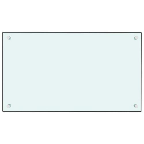 Stænkplader 2 stk. 70x60 cm hærdet glas hvid