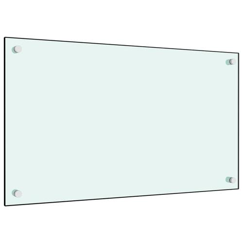 Stænkplader 2 stk. 70x60 cm hærdet glas hvid