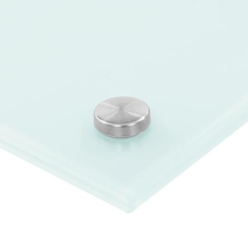 Stænkplader 2 stk. 70x60 cm hærdet glas hvid