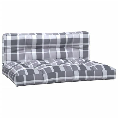 Pallehynder 2 stk. stof gråternet