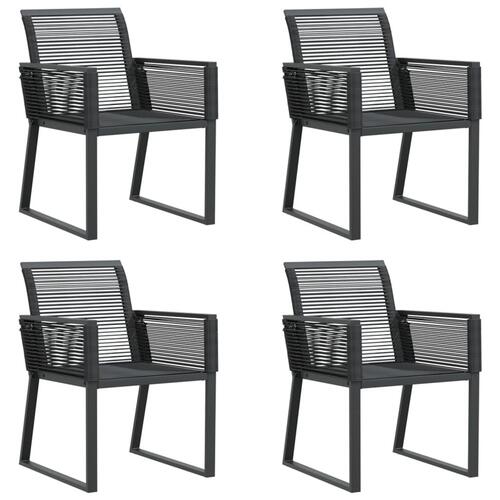 Havestole 4 stk. polyrattan sort