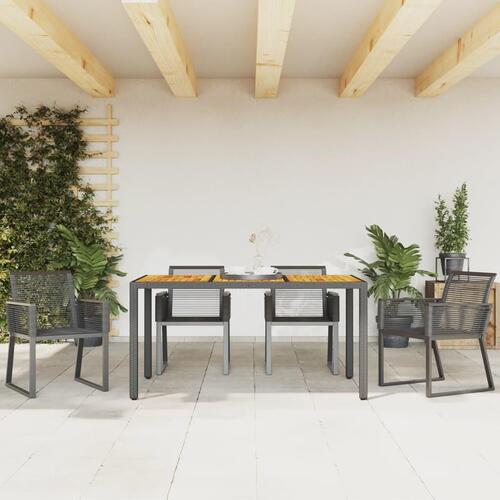 Havestole 4 stk. polyrattan sort