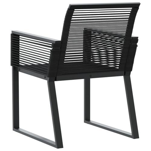 Havestole 4 stk. polyrattan sort
