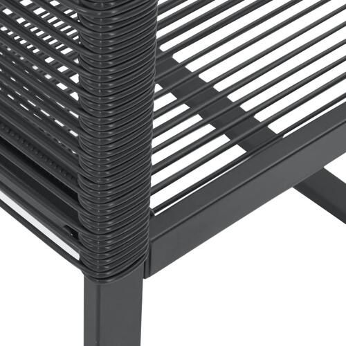 Havestole 4 stk. polyrattan sort