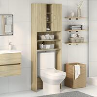 Vaskemaskineskab 64x25,5x190 cm sonoma-eg