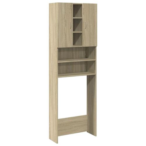 Vaskemaskineskab 64x25,5x190 cm sonoma-eg