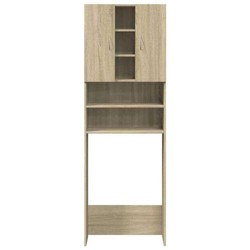 Vaskemaskineskab 64x25,5x190 cm sonoma-eg