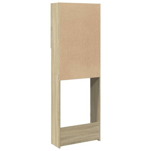 Vaskemaskineskab 64x25,5x190 cm sonoma-eg