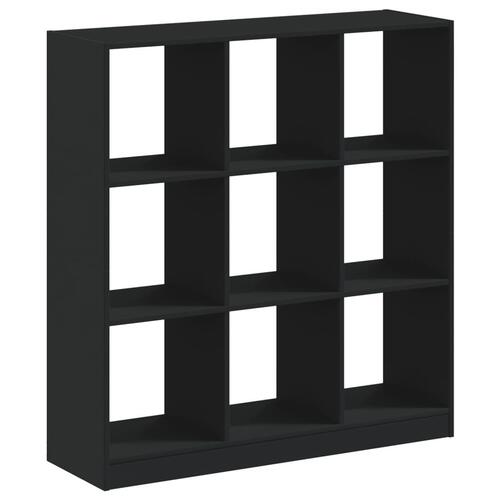 Bogreol 102x32x108 cm konstrueret træ sort