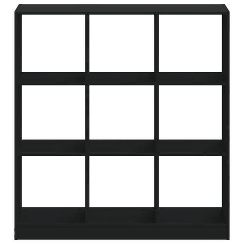 Bogreol 102x32x108 cm konstrueret træ sort