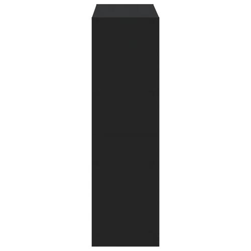 Bogreol 102x32x108 cm konstrueret træ sort