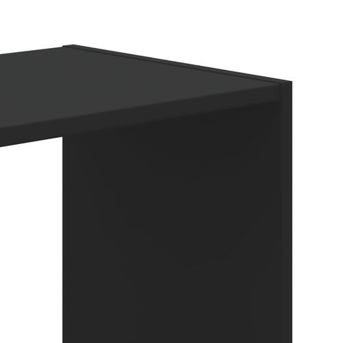 Bogreol 102x32x108 cm konstrueret træ sort