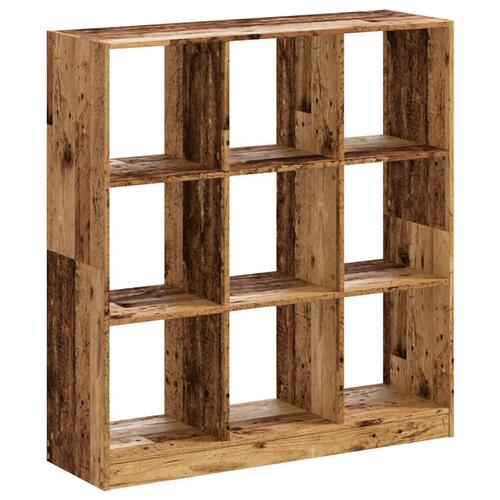 Bogreol 102x32x109 cm konstrueret træ antikt træ