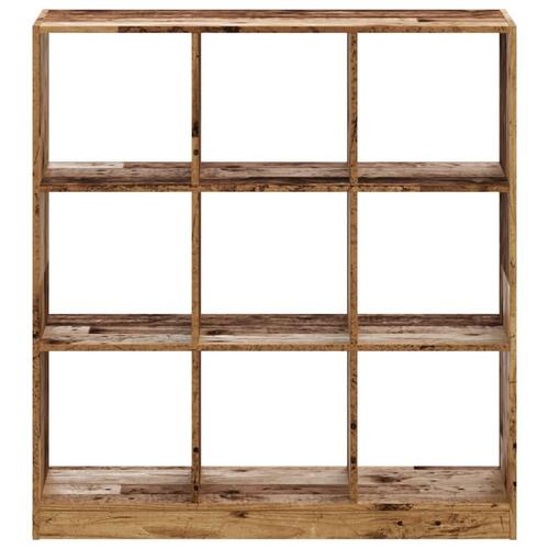 Bogreol 102x32x109 cm konstrueret træ antikt træ