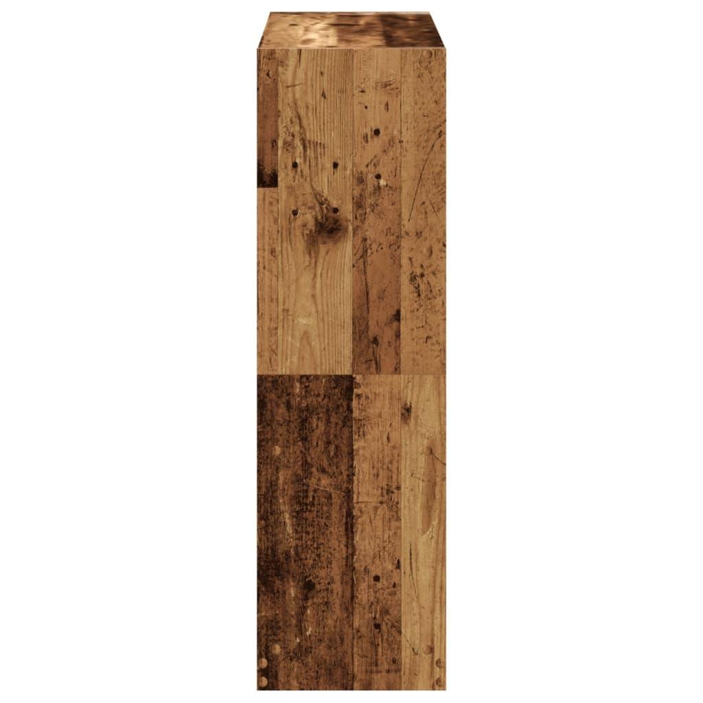 Bogreol 102x32x109 cm konstrueret træ antikt træ