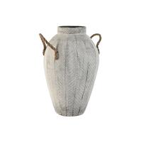 Vase Home ESPRIT Hvid Metal Tov 25,5 x 25,5 x 41 cm