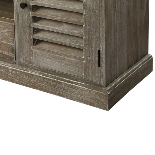 Tv-skab 145×35×60 cm i massivt minditræ - retro tv-bord med opbevaring
