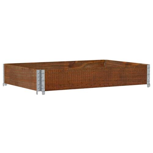 Palleramme 120x80 cm massivt fyrretræ brun